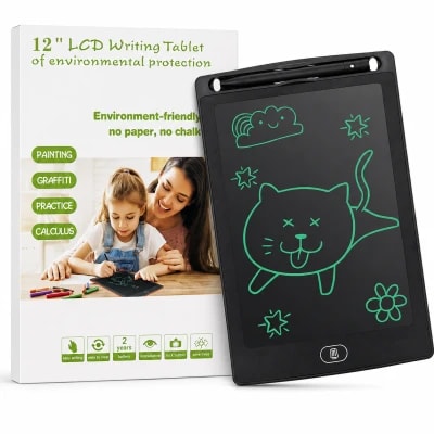 12 Inch LCD Writing Tablet for Kids – Reusable Drawing & Learning Pad