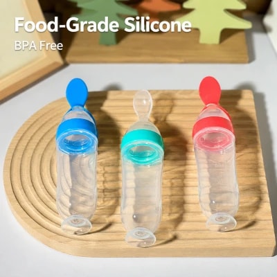 Silicone Spoon Feeder with Hard Spoon 90ml – 1pcs