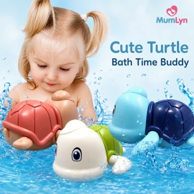 1pc Clockwork Swimming Turtle Bath Toy for Kids – Random Colour