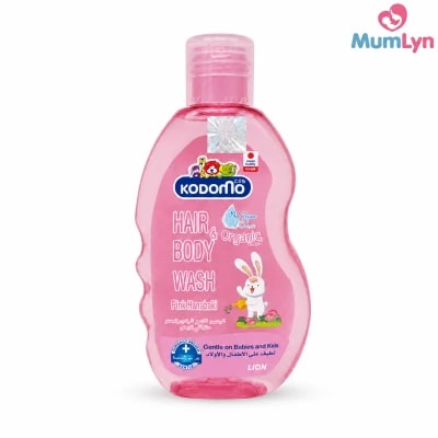 Kodomo Hair & Body Wash Pink Hanabaki 200ml