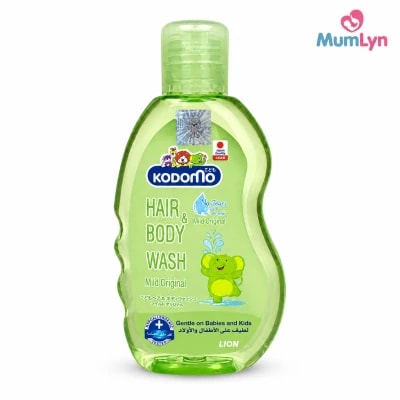 Kodomo Hair & Body Wash Mild Original 200ml – Gentle Baby Cleanser for Hair & Body