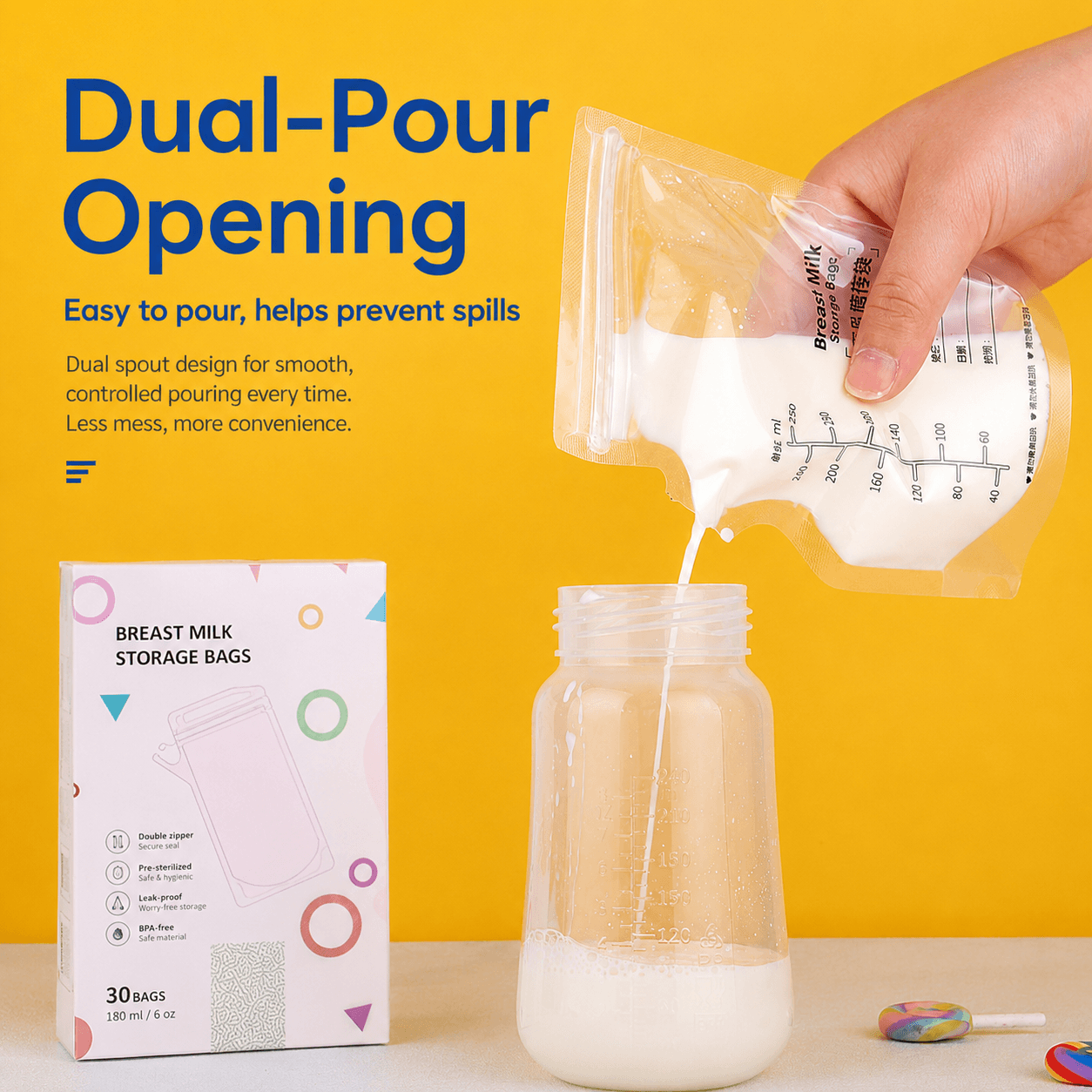Breast Milk Collector Bag 100ml – 2pcs
