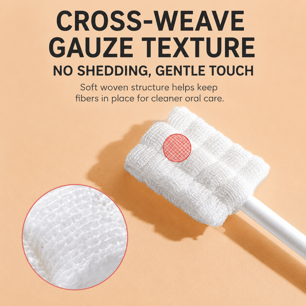 10pcs Baby Oral Cleaning Gauze Cotton Swab Tongue & Gum Cleaner