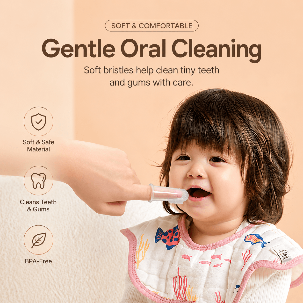 Nano Finger Toothbrush for Baby – 1pcs