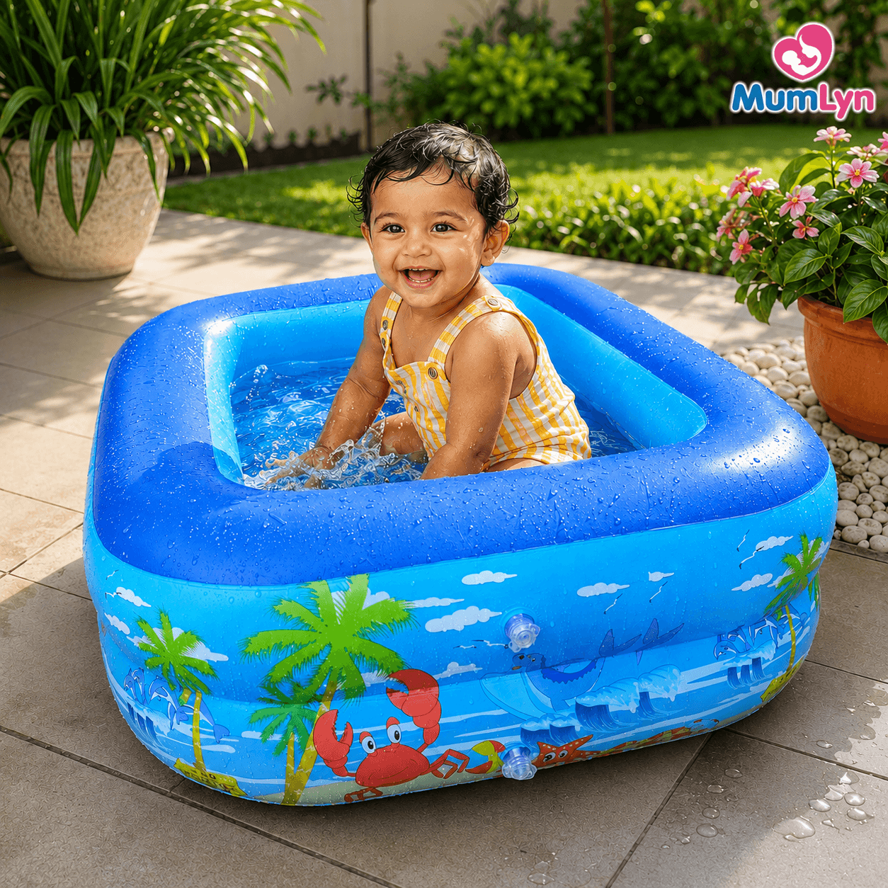 Kid’s Pool 115 cm with Electric Pump, 30 Balls & Manual Water Gun