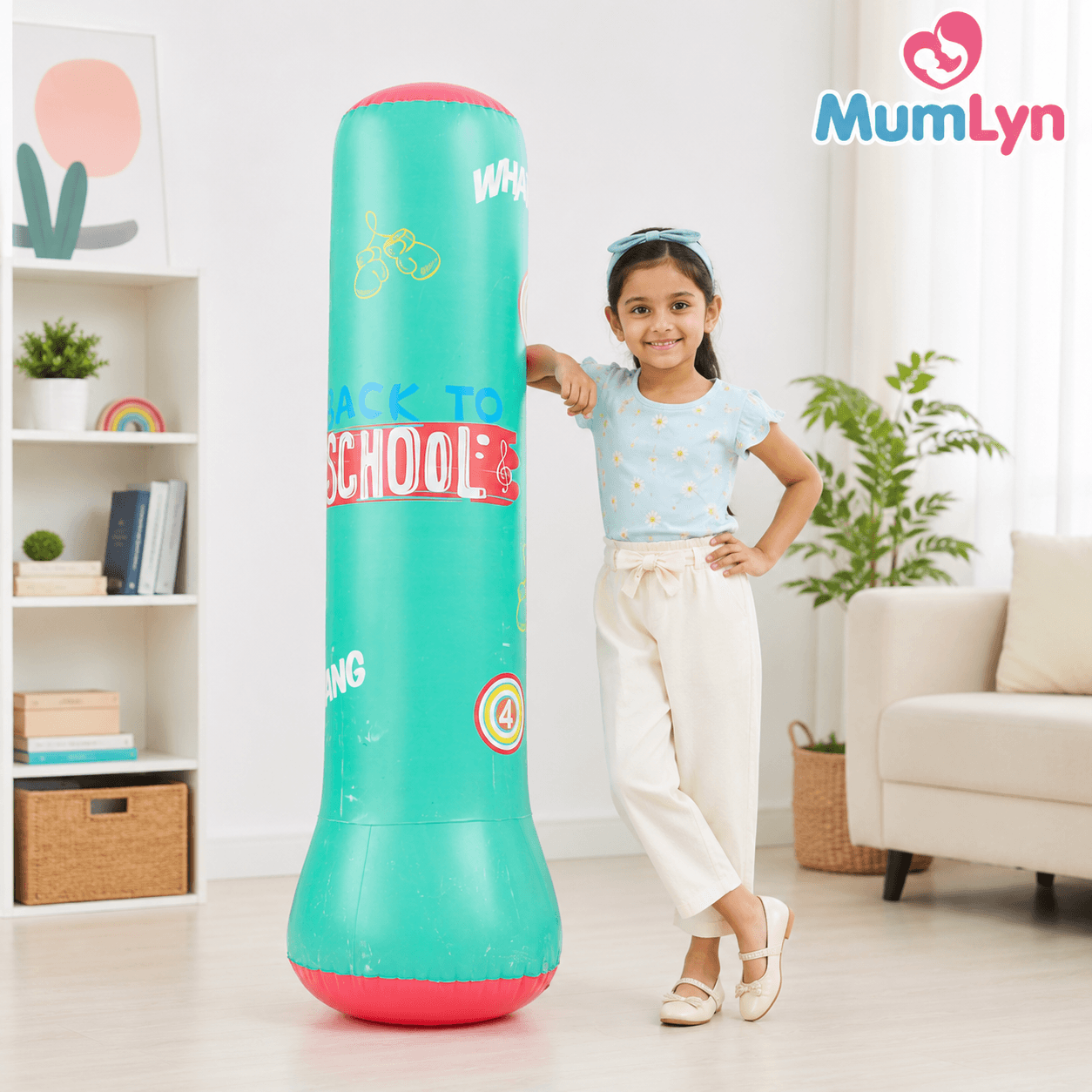 Kids & Adults Inflatable Standing Punching Bag – 4 Feet & 5 Feet