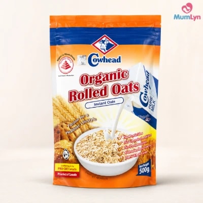 Cowhead Organic Baby Rolled Instant Oats 500gm (Imported from Malaysia)