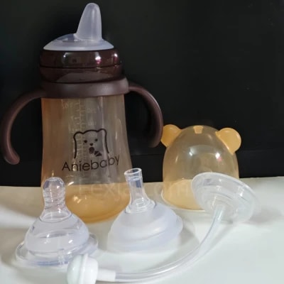 3 in1 240ml Cup with Three-Purpose Pacifier, Nozzle & Duckbill Baby Bottle Breast Milk Baby Wide-Caliber Bottle – 1pcs