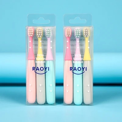3pcs Set Baby Hand Brush Children’s Toothbrush Soft-Bristled CN – Any Color