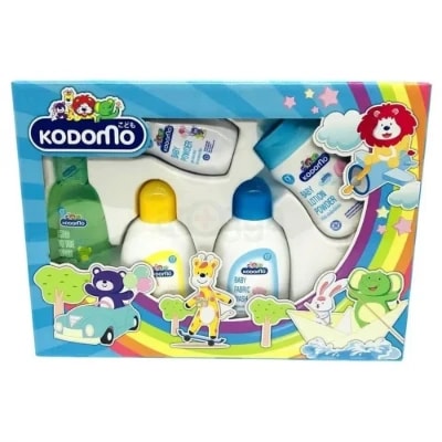 Kodomo Gift Set (Baby Powder + Head to Toe Wash + Lotion Powder + Baby Fabric Wash + Liquid Cleanser)