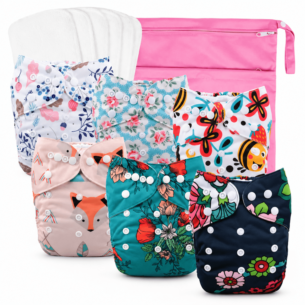 Washable Adjustable Cloth Diaper Pant with 2 Pads – Made in Bangladesh