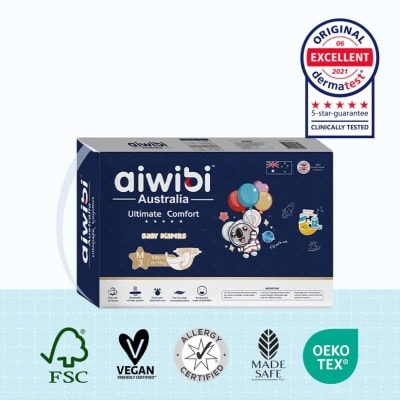 Aiwibi Ultimate Comfort Baby Diapers M 6–11kg – 54 Pcs