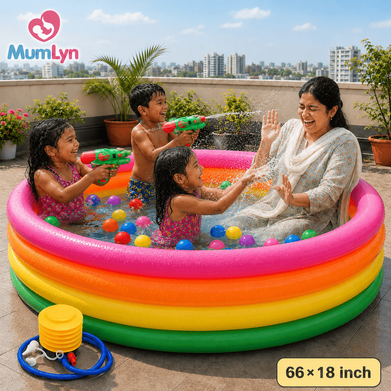Intex 66 × 18 inch Swimming Pool with Free Gifts