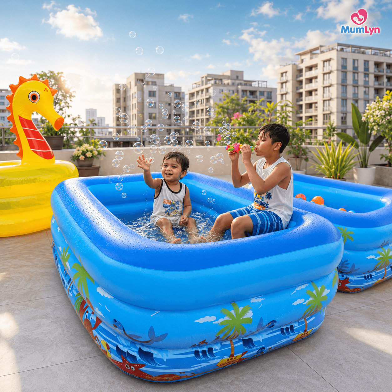BBL Kid’s Pool 150cm (5 feet) with Electric Pump Machine & Free 30 Balls