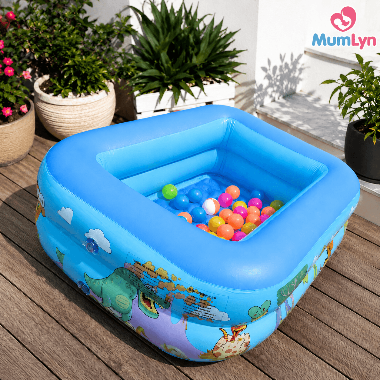 Kid’s Pool 120 cm with Electric Pump, 30 Balls & Manual Bubble Gun