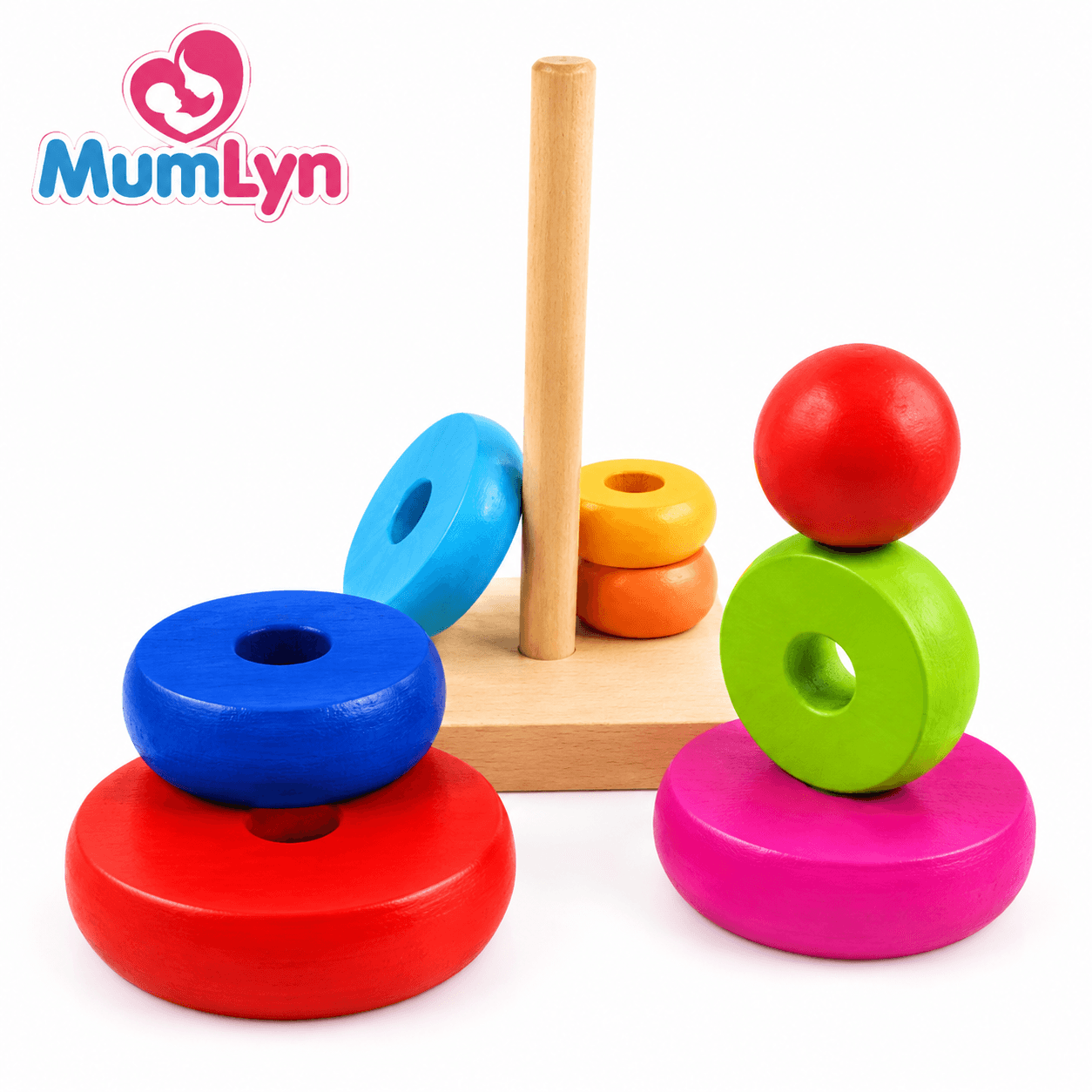 Rainbow Tower Stacking Toy for Children