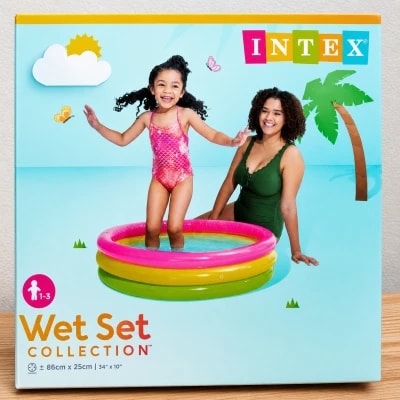 Intex Baby Swimming Pool 34×10 Inch with Free Gift Combo – 1–3 Years