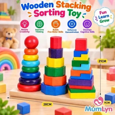 Three-Column Shape Of Set Rainbow Tower