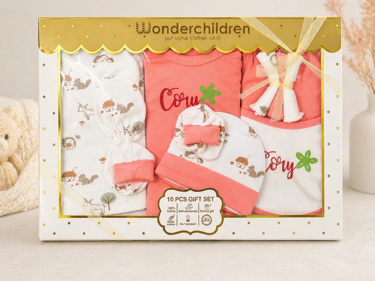 Wonderchildren 10 Pcs Baby Gift Set – 0–6 Months